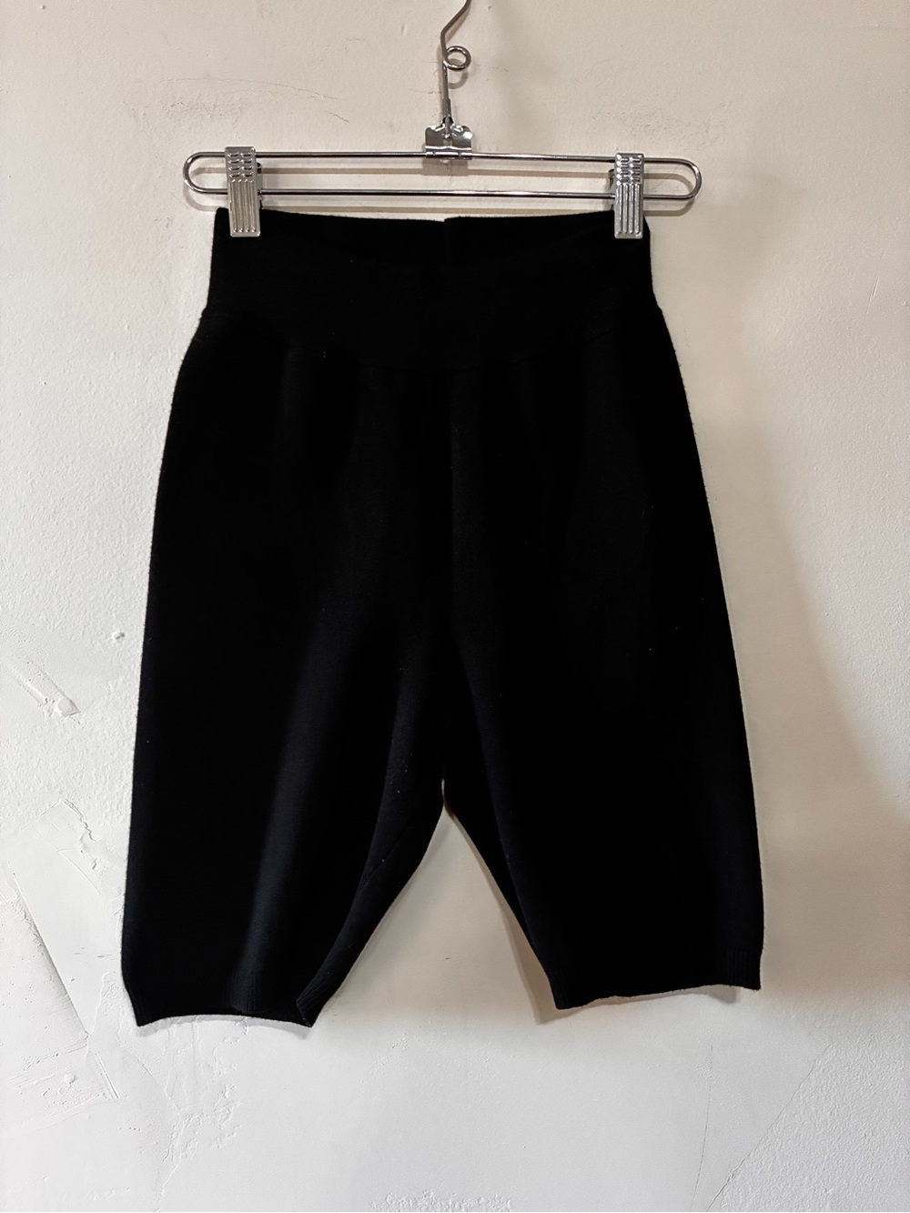 Babaton Black Knit Biker Shorts